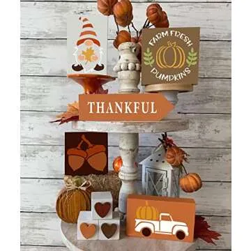 24 Pcs Reusable Fall Stencils for Thanksgiving Crafts