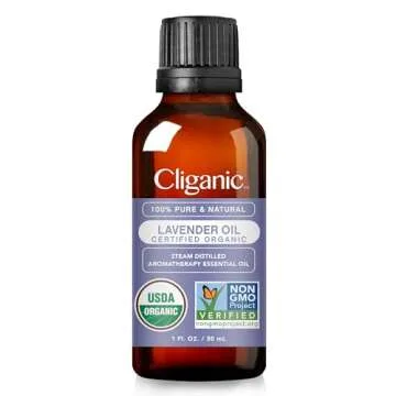 Cliganic Organic Lavender Essential Oil - Pure Aromatherapy 1oz