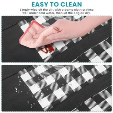 WOWBOX Reusable Grocery Bags 4-Pack Large Foldable Waterproof