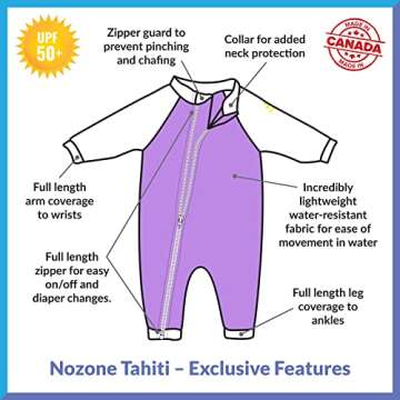 Nozone Tahiti Baby Girl Swimsuit with UPF 50+ Protection