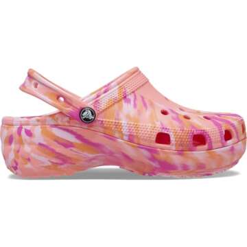 Crocs Women's Classic Platform Clog, Guava/Multi, Numeric_8