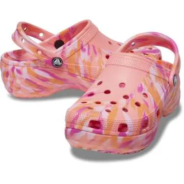 Crocs Women's Classic Platform Clog, Guava/Multi, Numeric_8