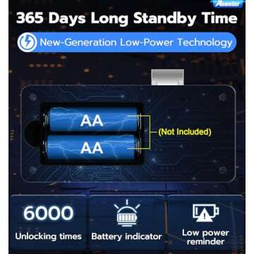 Smart Cabinet Lock, Anweller Hidden No Drill Adhesive Magnetic Baby Proofing Child Proof Drawer Locks, Keyless RFID Bluetooth Cabinet Locks for Adults File Kitchen Cupboard Closet Liquor - Black