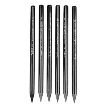 High-density Woodless Graphite Pencil Set Drawing Pencil Kit Essential Sketching Pencils Art Pencils Set HB 2B 4B 6B 8B EE Assorted Degrees for Beginner Professional Artist, Set of 6