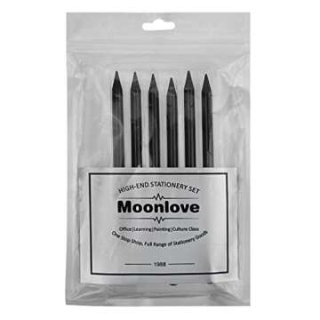 High-density Woodless Graphite Pencil Set Drawing Pencil Kit Essential Sketching Pencils Art Pencils Set HB 2B 4B 6B 8B EE Assorted Degrees for Beginner Professional Artist, Set of 6