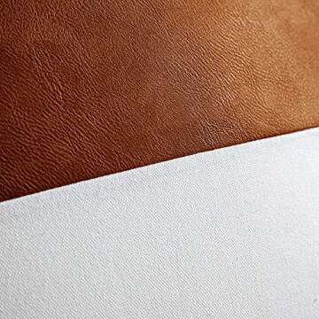 DEZENE Leather Throw Pillow Covers Set of 2 for Home Decor