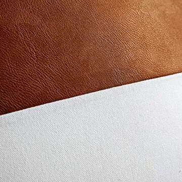 DEZENE Leather Throw Pillow Covers Set of 2 for Home Decor