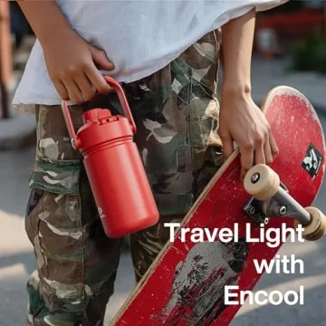 Stylish Kids Insulated Water Bottle with Dual Spouts