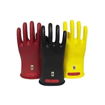 Enespro Class 00 Red Rubber Voltage Insulating Gloves, Max. Use Voltage 500V AC/750V DC, GC00R10