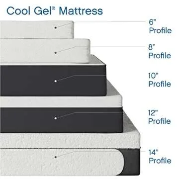 Cool Gel 12 Inch Medium Firm Mattress King Size with Pillows