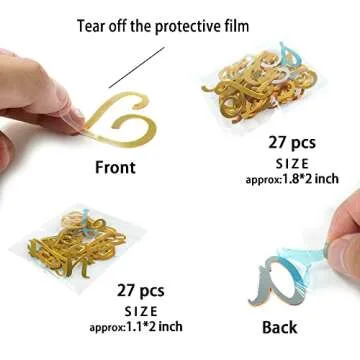 Acrylic Alphabet Number Cake Topper DIY Personalized Name Cupcake Toppers with A-Z Letter 0-9 Number Happy Birthday Sets for Custom Wedding Cake Decorations Baby Shower Party Supplies (Style1 Gold)