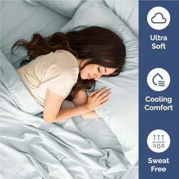 Twin XL Size 3 Piece Sheet Set - Comfy Breathable & Cooling Bed Sheets Set - Hotel Luxury Bedding for Women, Men, Kids & Teens - Deep Pockets, Easy-Fit, Super Soft & Wrinkle Free - Oeko-Tex - Ice Blue