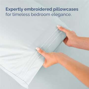 Twin XL Size 3 Piece Sheet Set - Comfy Breathable & Cooling Bed Sheets Set - Hotel Luxury Bedding for Women, Men, Kids & Teens - Deep Pockets, Easy-Fit, Super Soft & Wrinkle Free - Oeko-Tex - Ice Blue