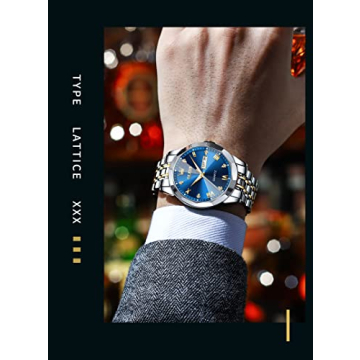 Luxury OLEVS Men's Diamond Analog Watch in Blue