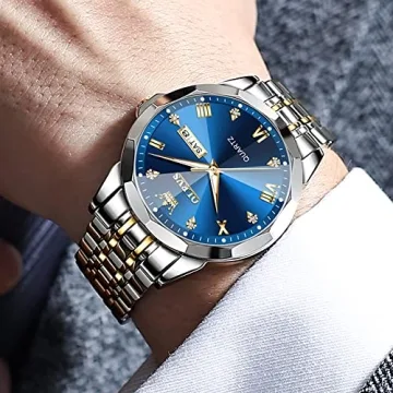Luxury OLEVS Men's Diamond Analog Watch in Blue