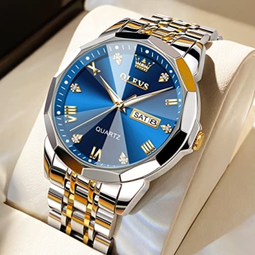 Luxury OLEVS Men's Diamond Analog Watch in Blue