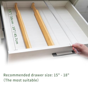 VaeFae Bamboo Drawer Dividers for Home Organization