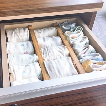 VaeFae Bamboo Drawer Dividers for Home Organization