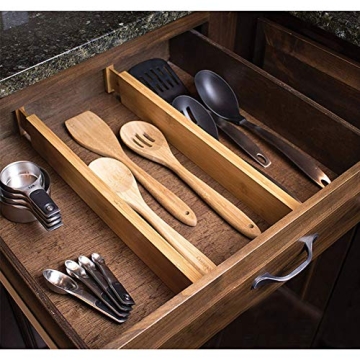 VaeFae Bamboo Drawer Dividers for Home Organization