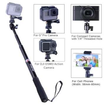 Smatree Q3 Versatile Selfie Stick with Tripod Stand