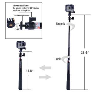 Smatree Q3 Versatile Selfie Stick with Tripod Stand