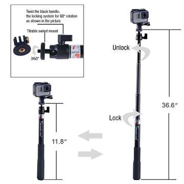 Smatree Q3 Versatile Selfie Stick with Tripod Stand