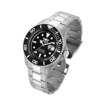 Invicta Men's 0420 Pro Diver Automatic Black Dial Titanium Watch