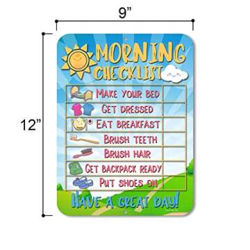 Honey Dew Gifts Daily Morning Routine Reward Chart for Kids and Autism