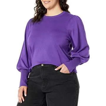 The Drop Vivienne Padded Shoulder Sweater for Women