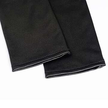 Lystaii Long Opera Party 20s Satin Gloves Stretchy Adult Size 15 Inches Elbow Length Black 1920s Classic Sun Protection Gloves Wedding Bride Etiquette Gloves for Women Girls Black