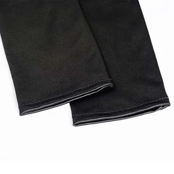 Lystaii Long Opera Party 20s Satin Gloves Stretchy Adult Size 15 Inches Elbow Length Black 1920s Classic Sun Protection Gloves Wedding Bride Etiquette Gloves for Women Girls Black