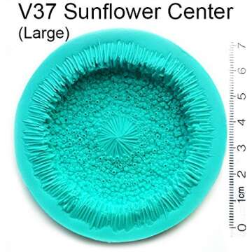 Large Sunflower Center Silicone Mold for Perfect Cakes