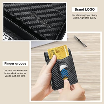 Wustentre Slim Airtag Wallet for Men, RFID Bifold Design