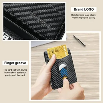 Wustentre Slim Airtag Wallet for Men, RFID Bifold Design
