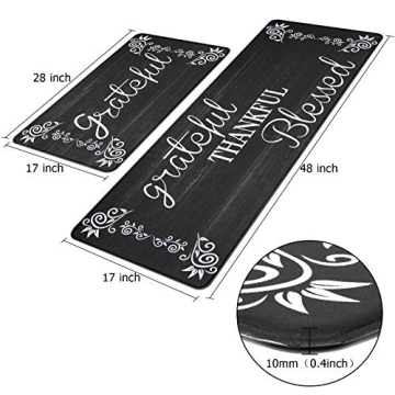HEBE Anti Fatigue Kitchen Mat Set for Comfort and Style