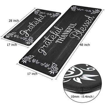 HEBE Anti Fatigue Kitchen Mat Set for Comfort and Style