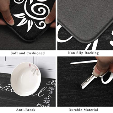 HEBE Anti Fatigue Kitchen Mat Set for Comfort and Style