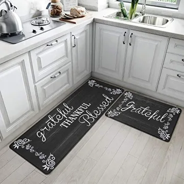 HEBE Anti Fatigue Kitchen Mat Set for Comfort and Style