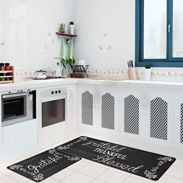 HEBE Anti Fatigue Kitchen Mat Set for Comfort and Style