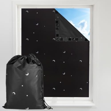 Goabroa Portable Blackout Curtains, (78"x 50") Adjustable Temporary Blackout Curtains with Suction C...