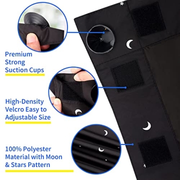 Adjustable Goabroa Portable Blackout Curtains for Any Window Size