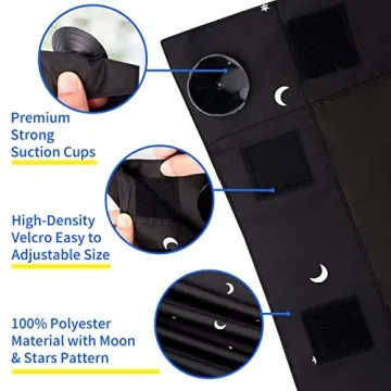 Adjustable Goabroa Portable Blackout Curtains for Any Window Size