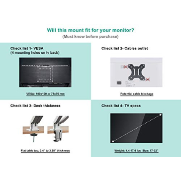 EleTab Dual Arm Monitor Stand for 2 Computer Screens