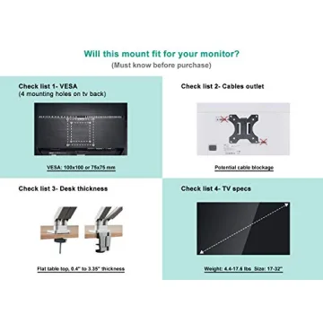 EleTab Dual Arm Monitor Stand for 2 Computer Screens