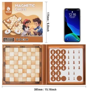 Travofun Chess Board Games for Kids Educational Travel Toy