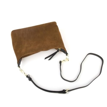 DONAIN Brown Suede Hobo Bag for Women - Stylish and Versatile