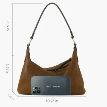 DONAIN Brown Suede Hobo Bag for Women - Stylish and Versatile
