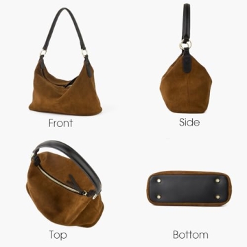 DONAIN Brown Suede Hobo Bag for Women - Stylish and Versatile