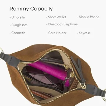 DONAIN Brown Suede Hobo Bag for Women - Stylish and Versatile