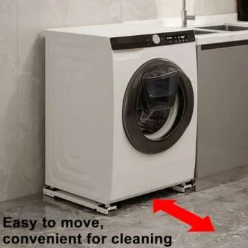 Appliance Rollers Heavy Duty,Max 32in,Second Generation Extendable Appliance Rollers Mobile Washing Machine Base Easily Move Washing Machines, Dryers, Refrigerators, Furniture (Black (Upgrade wheel))